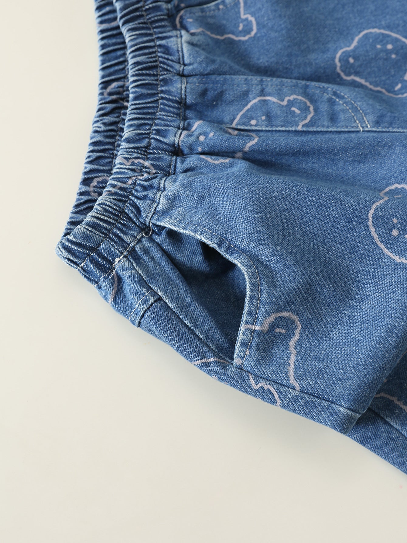 MyKids-USA® Arrival Autumn Girls Teddy Bears Pattern Jeans