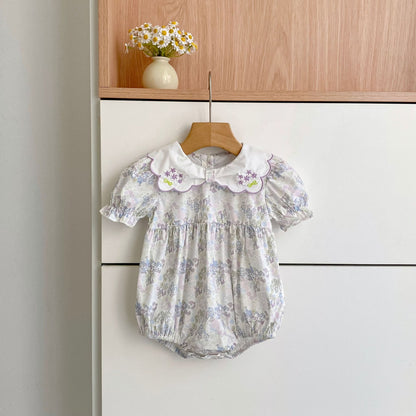 Arrival Summer Flowers Pattern Baby Kids Girls Onesies and Dress – Princess Sister Matching Set, MyKids-USA®, Baby & Children's Outfits, MyKids-USA - Size/Age - 66 (3-6M) - Color - Purple -  -  - TR2604192212-A.