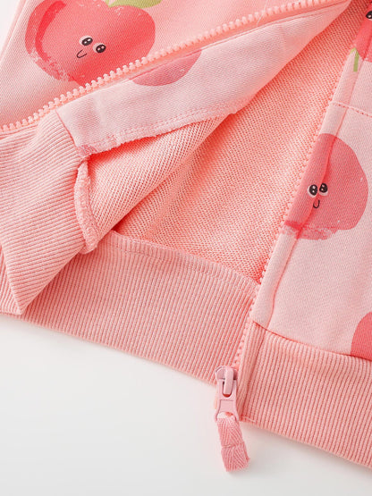 MyKids-USA® Autumn Arrival Girls’ Cartoon Apple Pattern Coat
