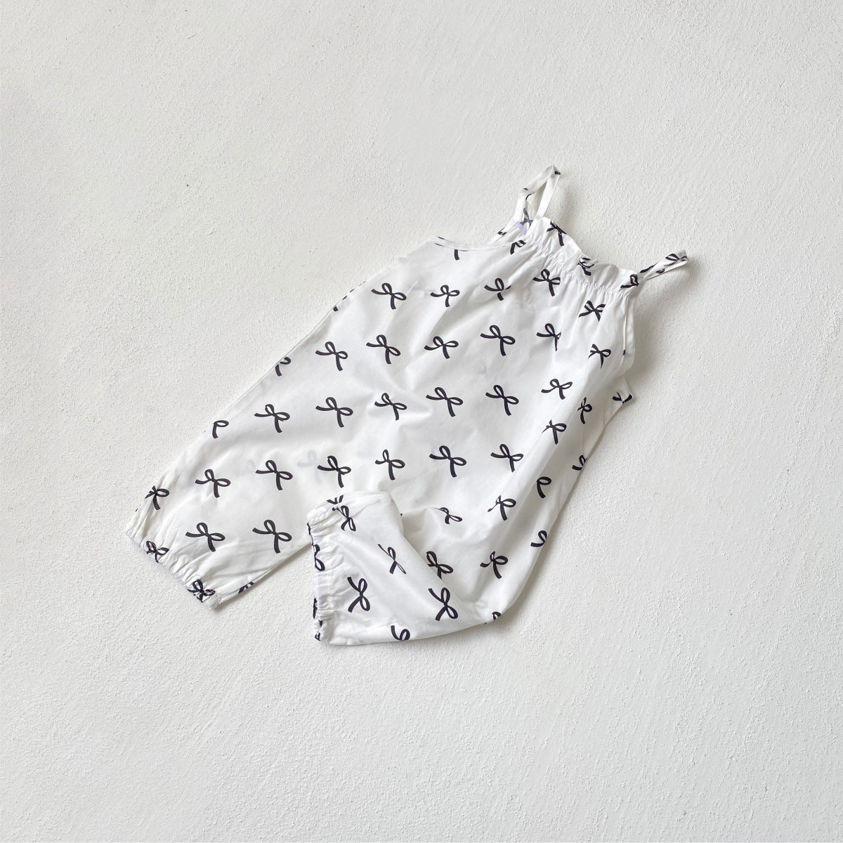 Summer Arrival Baby Girls Sleeveless Geometric Pattern Strap Rompers Overalls