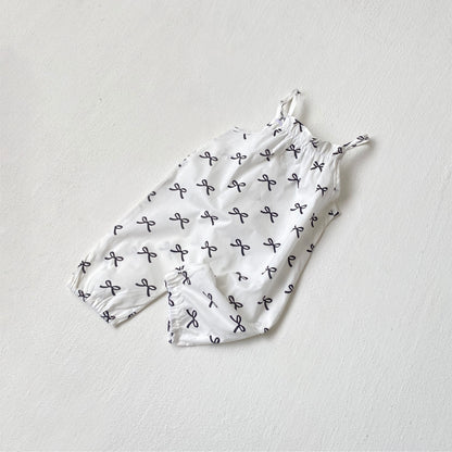 Summer Arrival Baby Girls Sleeveless Geometric Pattern Strap Rompers Overalls