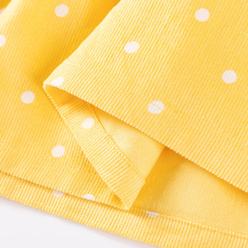 Autumn and Spring Arrival Princess Dots Pattern Long Sleeves Corduroy Dress for Stylish Girls, MyKids-USA®, Baby & Toddler Dresses, MyKids-USA -  -  -  -  -  -  - 