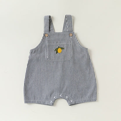 Summer Arrival Baby Sleeveless Striped Pattern Overalls, MyKids-USA®, Baby & Children's One-Pieces, MyKids-USA - Size/Age - 73 (6-9M) - Color - Black -  -  - TR2605142344-A.