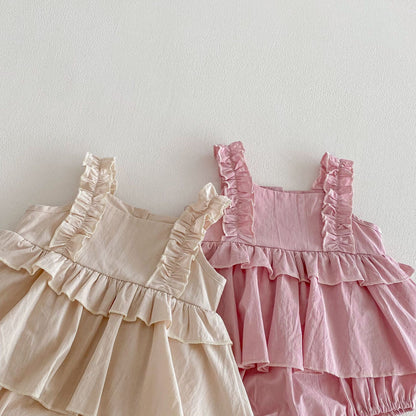 Summer and Spring Arrival Baby Kids Girls Solid Color Sleeveless Cute Bodysuit Dress, MyKids-USA®, Baby & Toddler Dresses, MyKids-USA -  -  -  -  -  -  - .