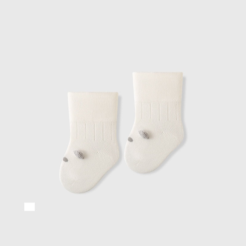 Autumn and Spring Baby Unisex Breathable Simple Cartoon Pattern Socks, MyKids-USA®, Baby & Toddler Socks & Tights, MyKids-USA - Size/Age - XS (0-6M) - Color - White -  -  - TR2511222323-D