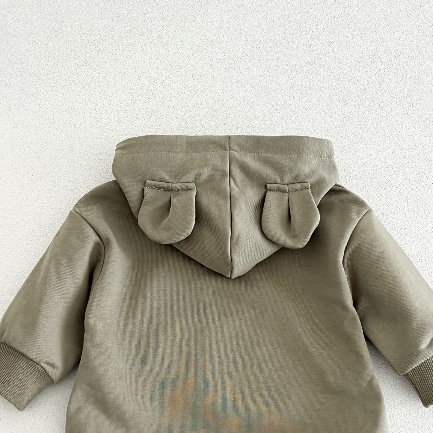 MyKids-USA® Autumn Solid Color Baby Kids Unisex Hooded Bodysuit