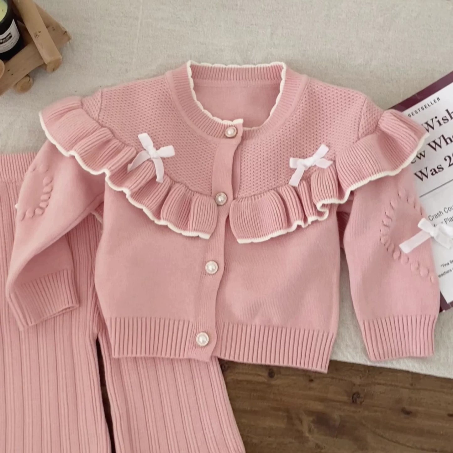 Winter and Autumn Baby Kids Girls Long Sleeves Knitted Cardigan and Flared Pants Knitted Clothing Set, MyKids-USA®, Baby & Toddler Outfits, MyKids-USA -  -  -  -  -  -  - 