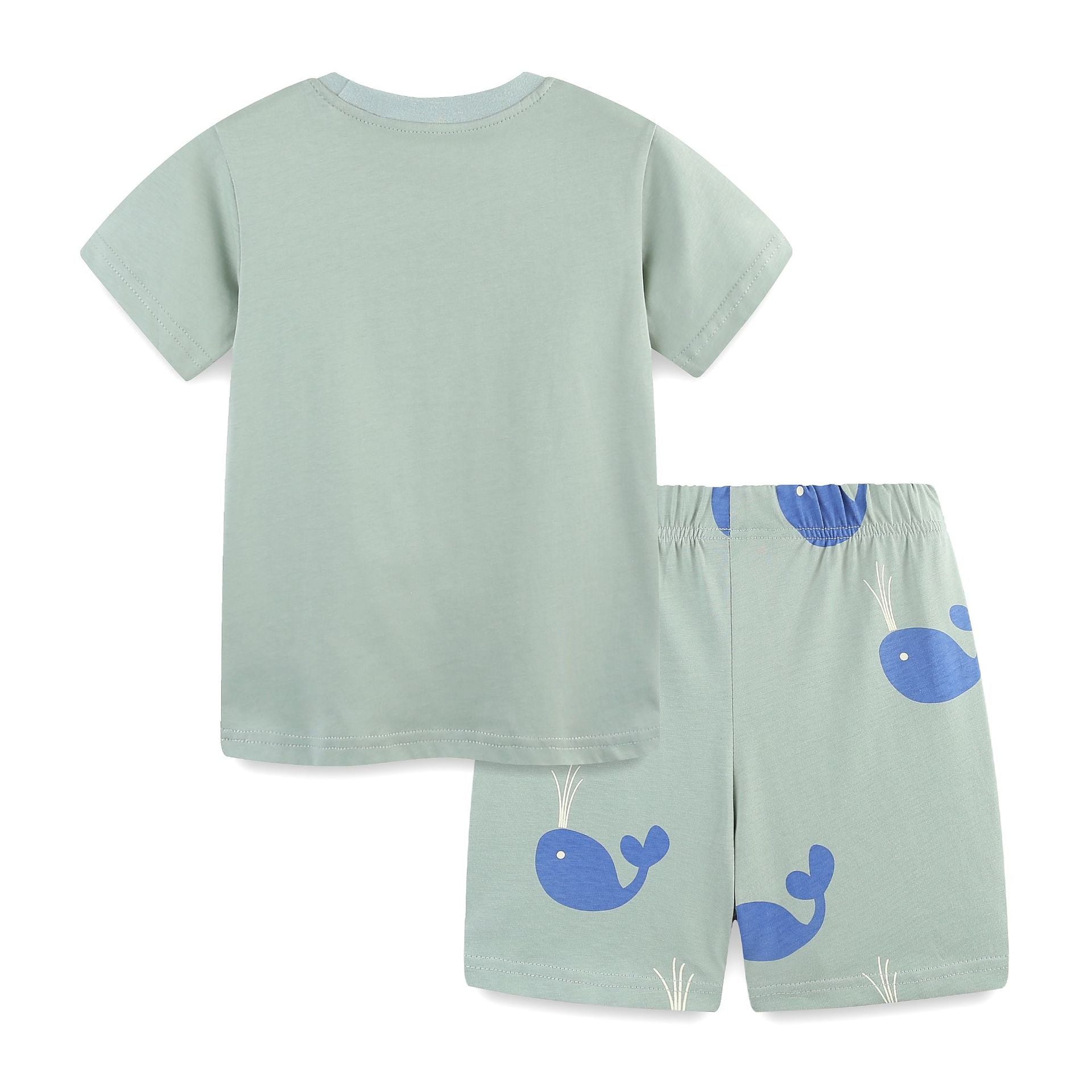 Summer Baby Kids Cartoon Animals Pattern T-shirt and Shorts Color Patchwork Clothing Set for Boys, MyKids-USA®, Baby & Toddler Outfits, MyKids-USA -  -  -  -  -  -  - .