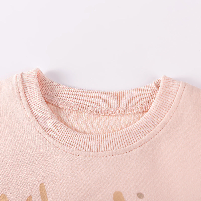 Autumn and Spring Arrival Rabbit Cartoon and Dots Pattern Long Sleeves Crew Neck Dress for Stylish Girls, MyKids-USA®, Baby & Toddler Dresses, MyKids-USA -  -  -  -  -  -  - 