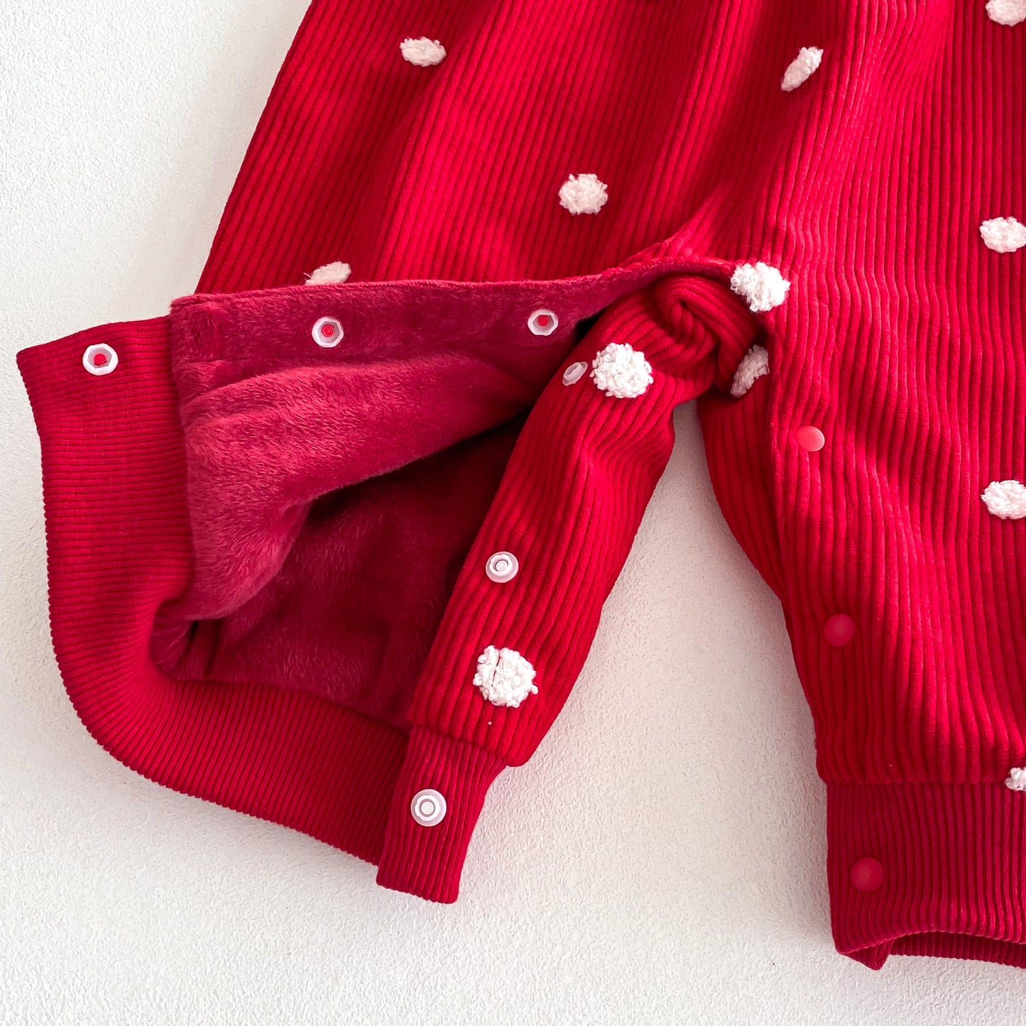 Sping and Winter Arrival Baby Cute Polka Dots Warm Fleece Sleeveless Rompers Vest, MyKids-USA®, Baby One-Pieces, MyKids-USA -  -  -  -  -  -  - 