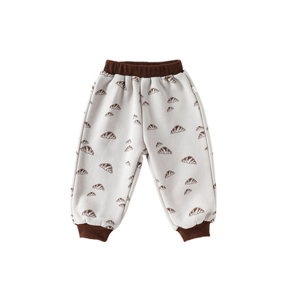 Winter and Autumn Baby Kids Geometric Bread Pattern Long Sleeves Coat and Pants, MyKids-USA®, Baby & Toddler Outfits, MyKids-USA - Size/Age - 80 (9-12M) - Color - Beige -  -  - TR2509282352-A