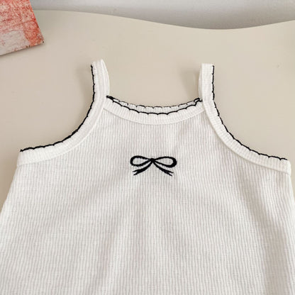 Summer Arrival Baby Girls Sleeveless Simple Embroidery Pattern Bodysuit, MyKids-USA®, Baby & Children's One-Pieces, MyKids-USA -  -  -  -  -  -  - .