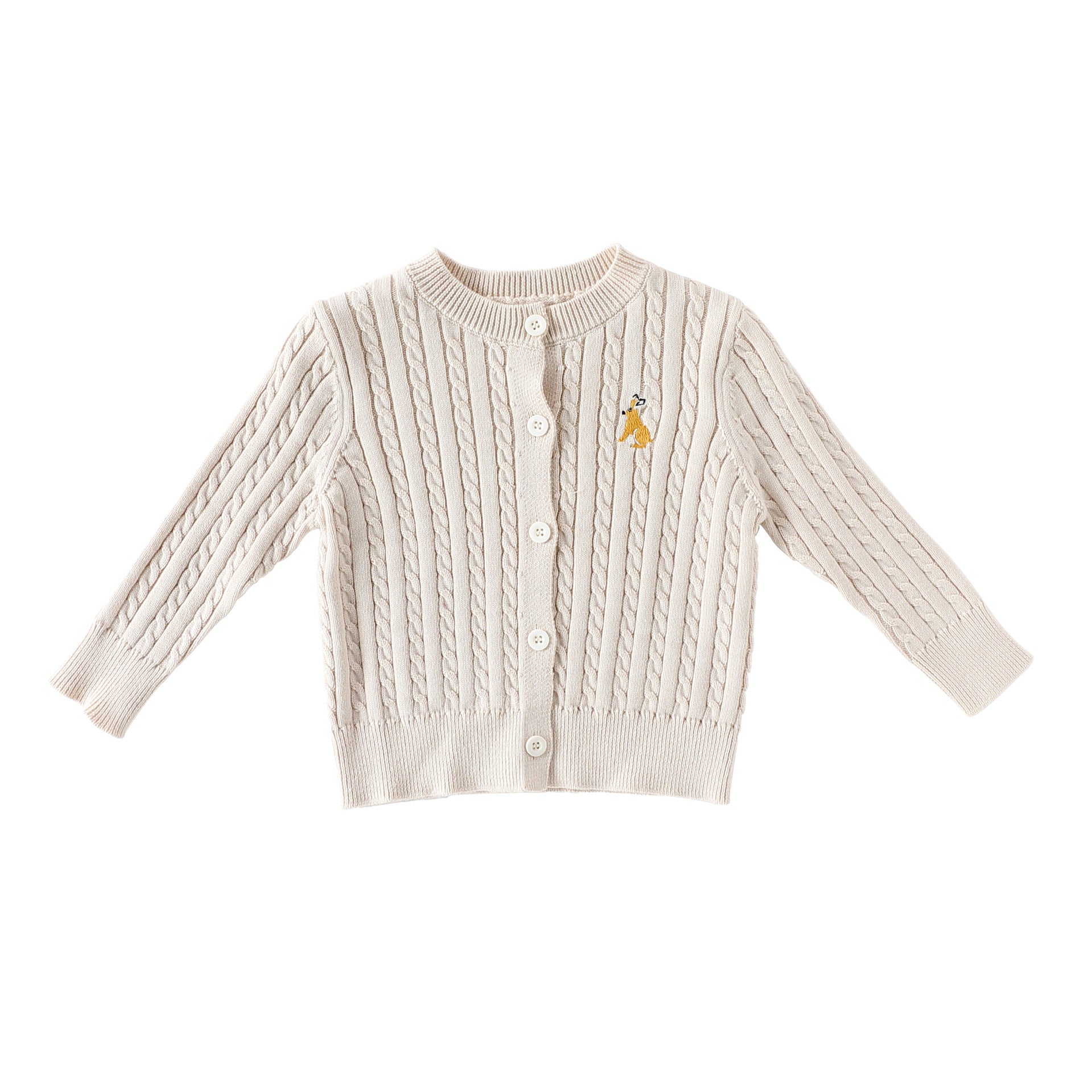 Autumn and Winter Arrival Baby Kids Unisex Long Sleeves Striped Pattern Crew Neck Knitted Cardigan, MyKids-USA®, Cardigans, MyKids-USA - Size/Age - 80 (9-12M) - Color - Beige -  -  - TR2509182225-A
