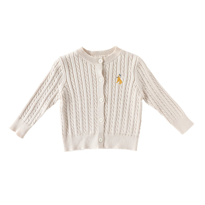 Autumn and Winter Arrival Baby Kids Unisex Long Sleeves Striped Pattern Crew Neck Knitted Cardigan, MyKids-USA®, Cardigans, MyKids-USA - Size/Age - 80 (9-12M) - Color - Beige -  -  - TR2509182225-A