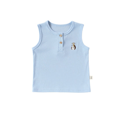 Summer Arrival Baby Sleeveless Animals Embroidered Pattern Vest, MyKids-USA®, Baby & Toddler Outerwear, MyKids-USA - Size/Age - 73 (6-9M) - Color - Blue -  -  - TR2605142346-B.