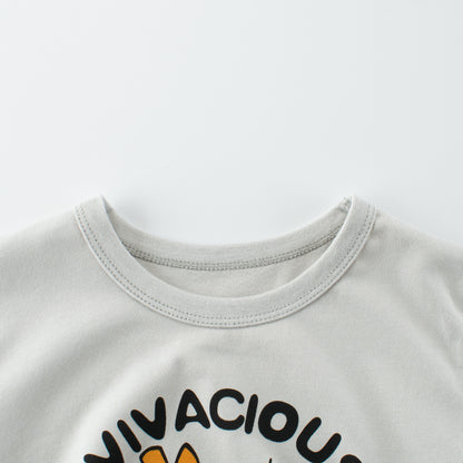 Summer Boys’ Tiger and Letters Pattern T-shirt in European and American Style, MyKids-USA®, Baby & Toddler Tops, MyKids-USA -  -  -  -  -  -  - 