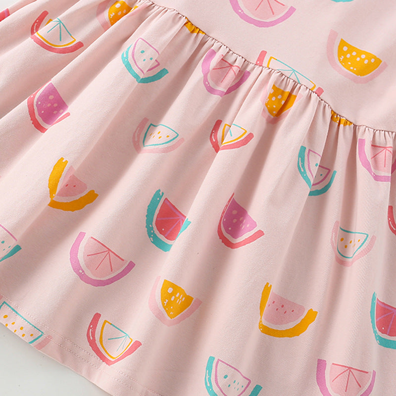 Summer Arrival Watermelons Fruits Pattern Short Sleeves Dress for Stylish Girls, MyKids-USA®, Baby & Toddler Dresses, MyKids-USA -  -  -  -  -  -  - 