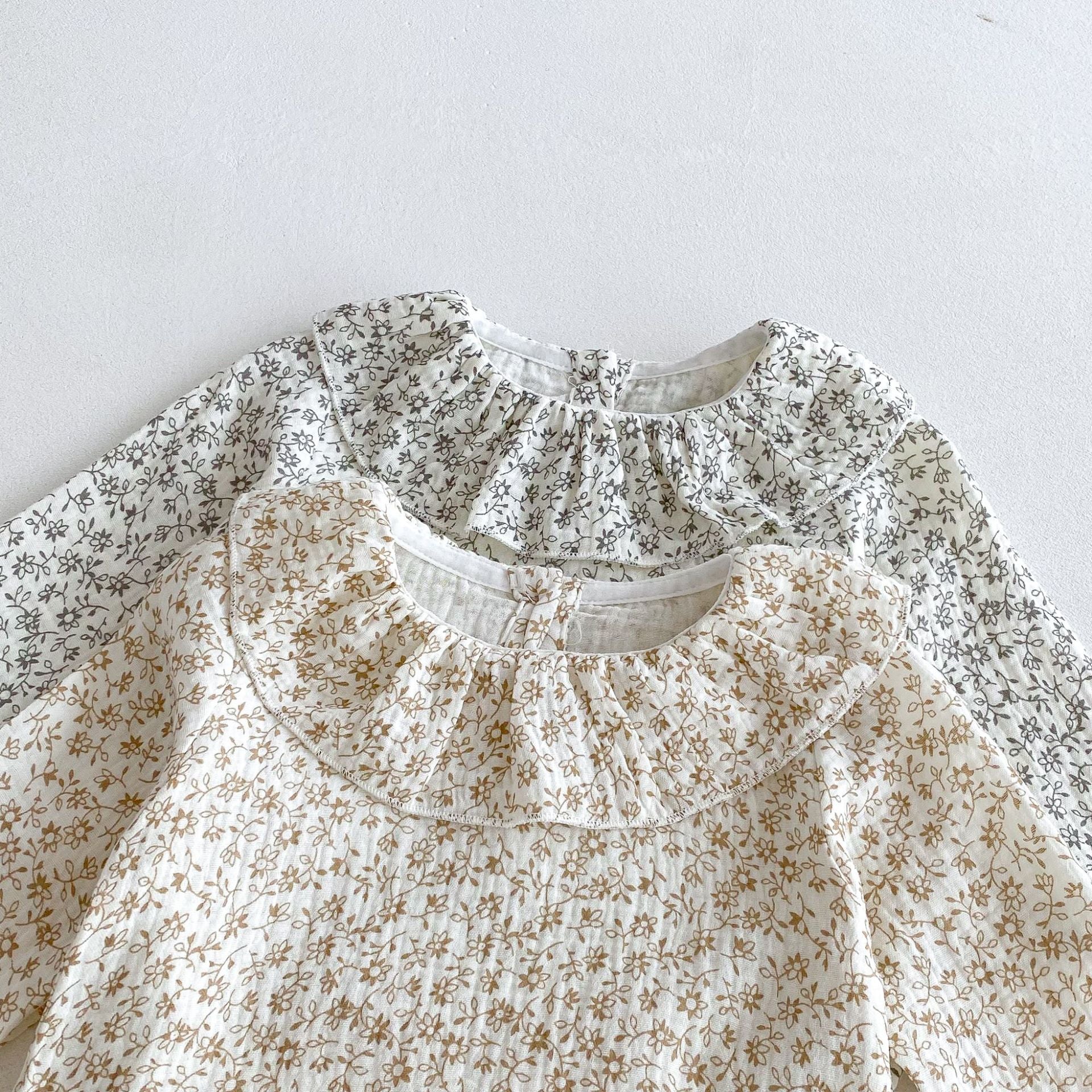 Spring and Autumn Baby Kids Girls Floral Long Sleeves Top and Plain Sleeveless Overalls Clothing Set, MyKids-USA®, Baby & Toddler Outfits, MyKids-USA -  -  -  -  -  -  - 