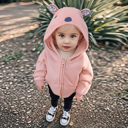 Winter and Autumn Girls Animals Cartoon Pattern Long Sleeves Zip-up Hooded Coat, MyKids-USA®, Baby & Toddler Coats & Jackets, MyKids-USA -  -  -  -  -  -  - 