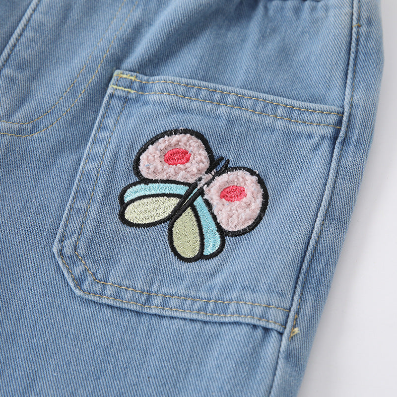 Arrival Autumn Baby Kids Girls Flowers Pattern Denim Pants, MyKids-USA®, Jeans, MyKids-USA -  -  -  -  -  -  - 
