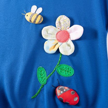 Spring and Autumn Girls Flower and Insects Cartoon Pattern Long Sleeves Sweatshirt and Pants Clothing Set, MyKids-USA®, Baby & Toddler Outfits, MyKids-USA -  -  -  -  -  -  - 