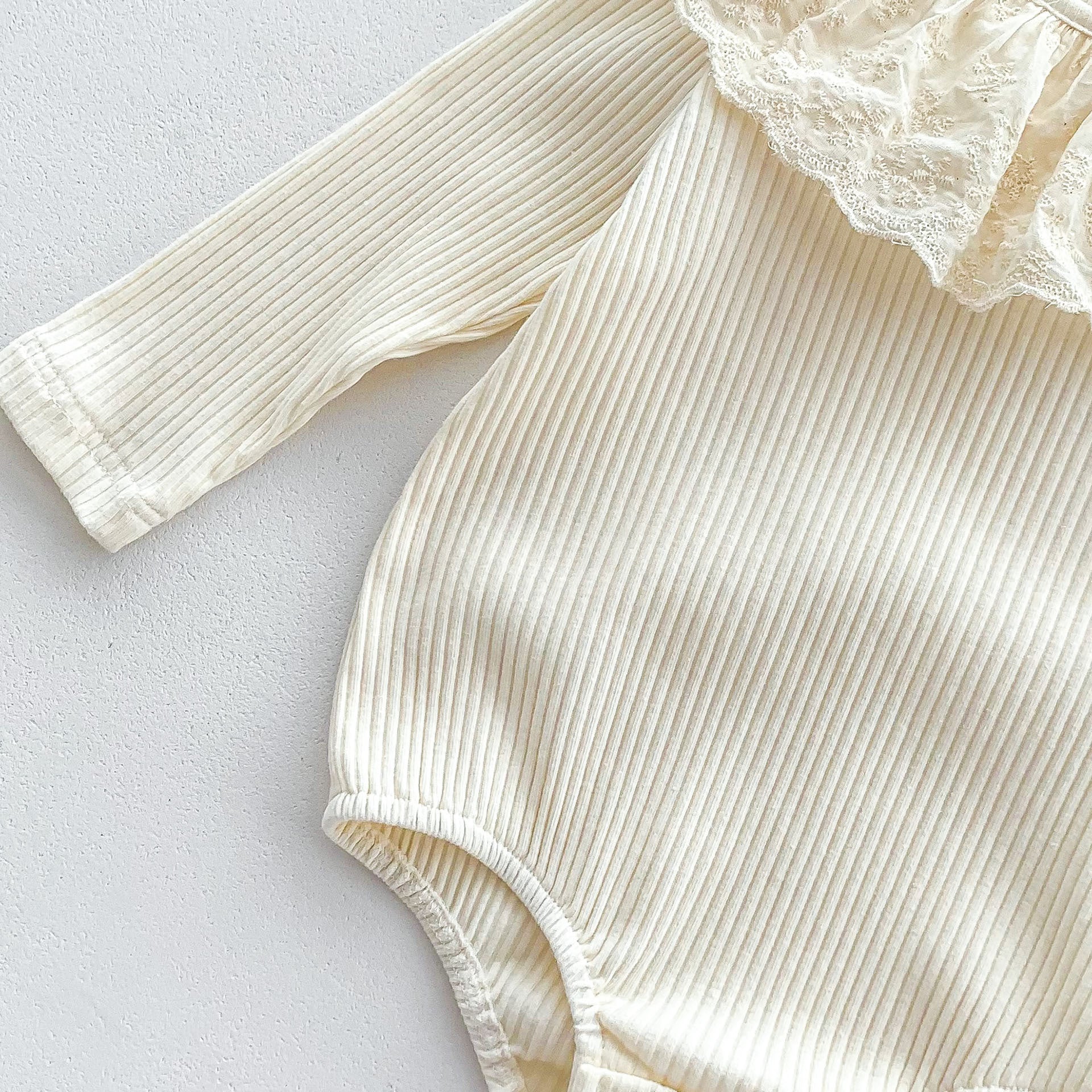 Spring and Autumn Arrival Baby Girls Long Sleeves Floral Embroidery Pattern Collar Base Layer Onesie, MyKids-USA®, Baby One-Pieces, MyKids-USA -  -  -  -  -  -  - 