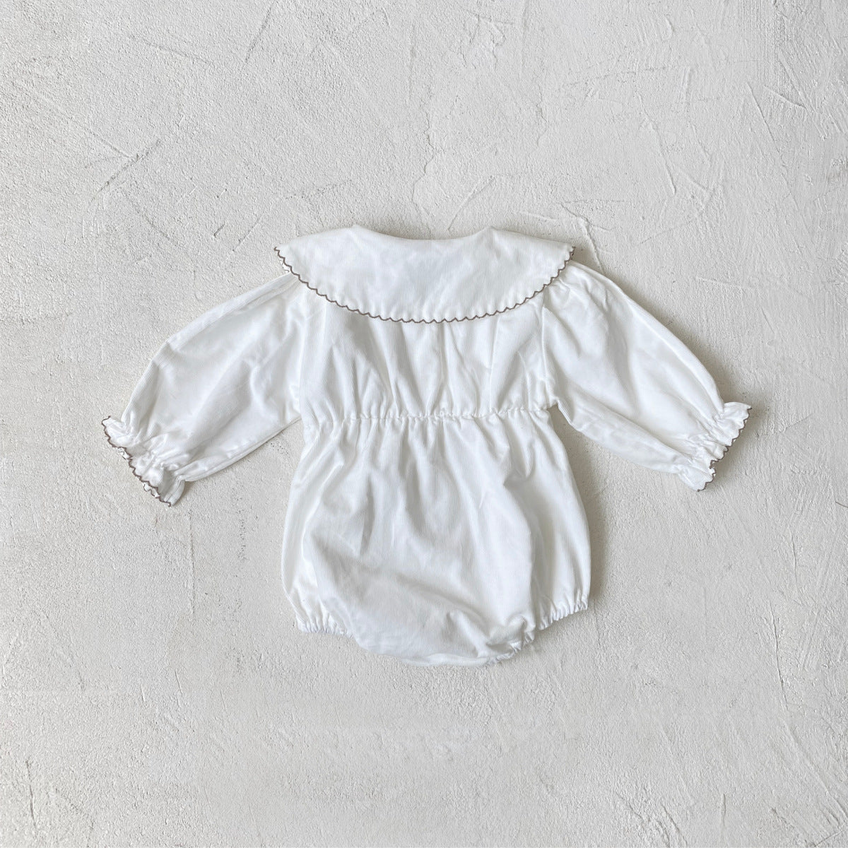 MyKids-USA® Autumn Long Sleeve Flowers Embroidered Collar Baby Kids Girls Princess Bodysuit