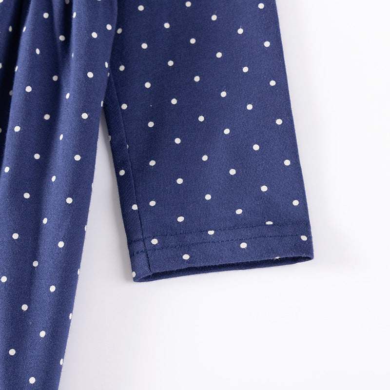 Autumn and Spring Arrival Christmas Cartoon and Dots Pattern Long Sleeves Crew Neck Dress for Stylish Girls, MyKids-USA®, Baby & Toddler Dresses, MyKids-USA -  -  -  -  -  -  - 