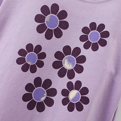 Summer Arrival Girls’ Flowers Cartoon Pattern T-shirt in European and American Style, MyKids-USA®, Baby & Toddler Tops, MyKids-USA -  -  -  -  -  -  - 