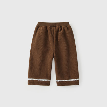 Winter and Autumn Arrival Casual Baby Kids Girls Cartoon Pattern Warm Corduroy Pants, MyKids-USA®, Trousers, MyKids-USA -  -  -  -  -  -  - 