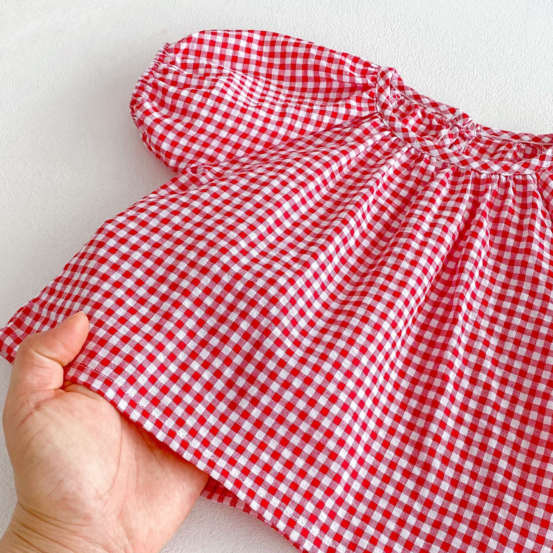 Summer Hot Selling Baby Kids Girls Sleeveless Pocketed Denim Strap Onesies Overalls and Red Plaid T-Shirt Clothing Set, MyKids-USA®, Baby & Toddler Outfits, MyKids-USA -  -  -  -  -  -  - 