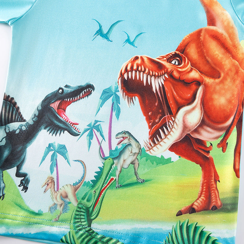 Dino World Kids Pajama Set – Long Sleeve Top and Pants, Fun Dinosaur Print, MyKids-USA®, Baby & Toddler Sleepwear, MyKids-USA -  -  -  -  -  -  - 