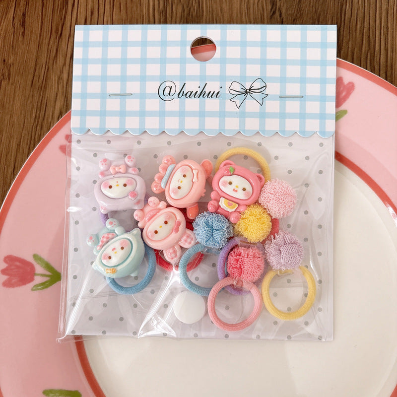 Collection of 10 Pieces Cartoon Hair Ties, MyKids-USA®, Ponytail Holders, MyKids-USA -  -  -  -  -  -  - .