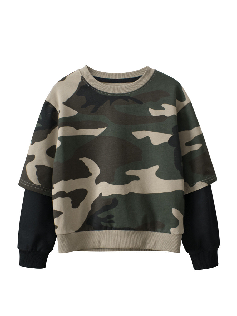 Baby Boy Kids Camouflage Pattern Crew Neck Long Sleeves Warm Cozy Pullover, MyKids-USA®, Baby & Toddler Outerwear, MyKids-USA -  -  -  -  -  -  - 