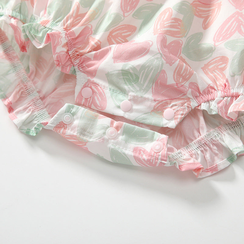 Summer Arrival Baby Girls Cute Hearts Pattern Fly Sleeves Onesies, MyKids-USA®, Baby One-Pieces, MyKids-USA -  -  -  -  -  -  - 