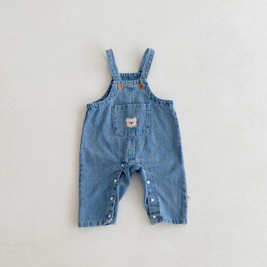 Spring and Autumn Baby Kids Unisex Long Sleeves White Top and Denim Sleeveless Overalls Clothing Set, MyKids-USA®, Baby & Toddler Outfits, MyKids-USA -  -  -  -  -  -  - .