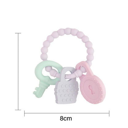 Baby Teething Toys – Key Bracelet Silicone Teething Sticks, MyKids-USA®, Teethers, MyKids-USA - Size/Age - Average Size (0-6Y） - Color - Grey -  -  - TR2508302234-A