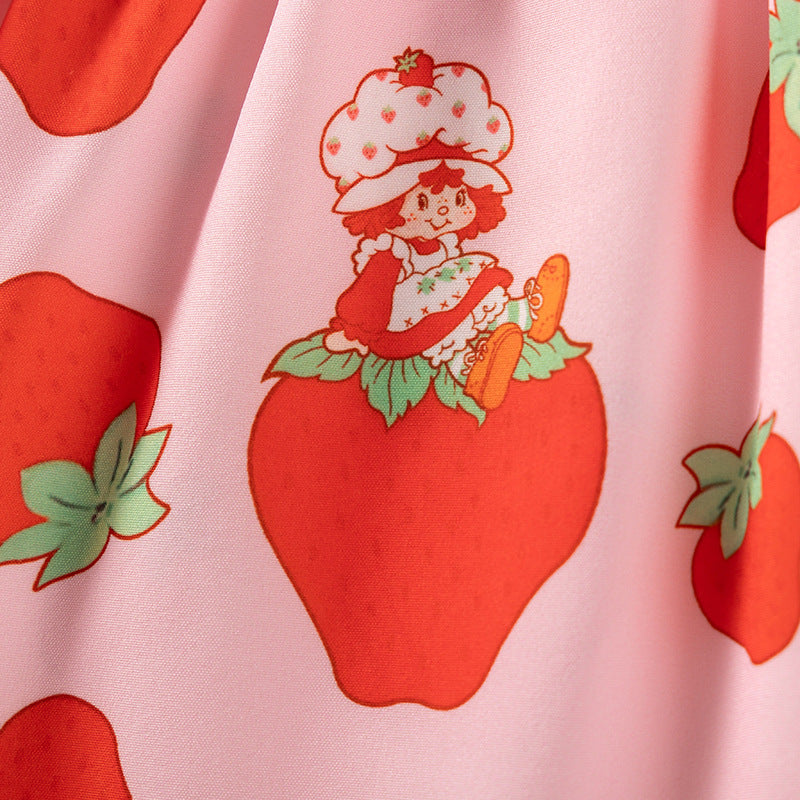 Autumn Arrival Baby Kids Girls Cute Strawberry Pattern Long Sleeves Crew Neck Dress, MyKids-USA®, Baby & Toddler Dresses, MyKids-USA -  -  -  -  -  -  - 