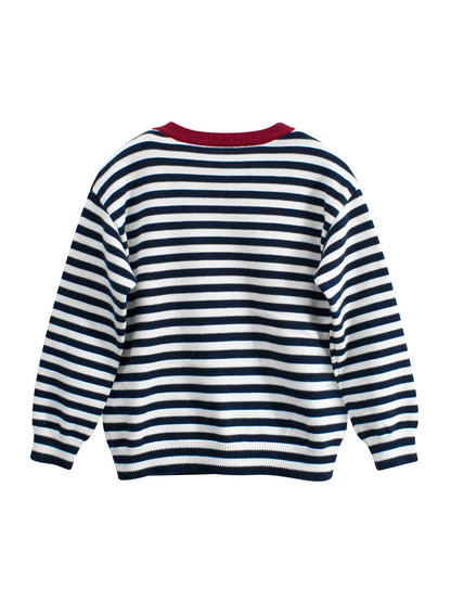 Arrival Baby Kids Puppy Logo and Striped Pattern Crew Neck Long Sleeves Knitted Top, MyKids-USA®, Baby & Toddler Tops, MyKids-USA -  -  -  -  -  -  - 