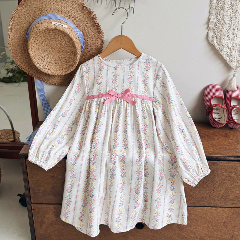 Arrival Baby Kids Girls Floral Pattern Long Sleeves Crew Neck Dress, MyKids-USA®, Baby & Toddler Dresses, MyKids-USA -  -  -  -  -  -  - 