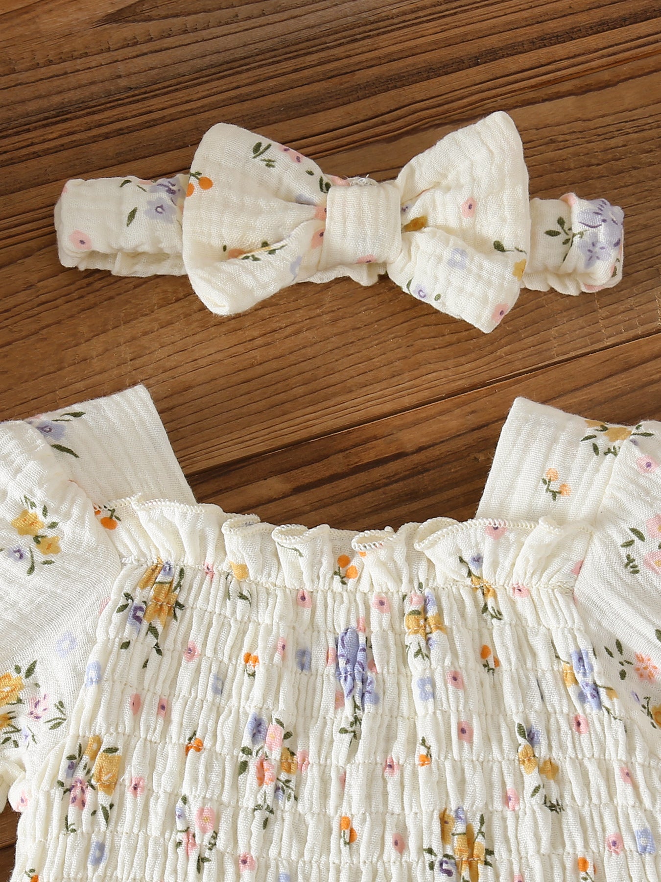 MyKids-USA® Autumn Design Baby Girls Flowers Pattern Long Sleeves Bodysuit