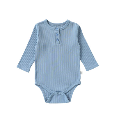 MyKids-USA® Autumn Arrival Baby Kids Simple Long Sleeves Solid Color Bodysuit