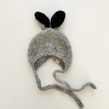 Winter and Autumn Rabbits Design Warm Fleece Balaclava for Baby: Sweet Cute Ear Protector Hat, MyKids-USA®, Baby & Toddler Hats, MyKids-USA - Size/Age - Average Size (0-6Y） - Color - Grey -  -  - TR2412012101-D