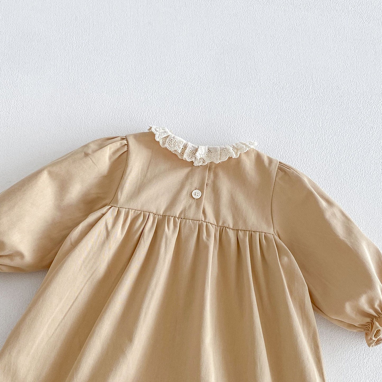 Autumn Arrival Baby Girls Long Sleeves Casual Flowers Embroidered Rompers