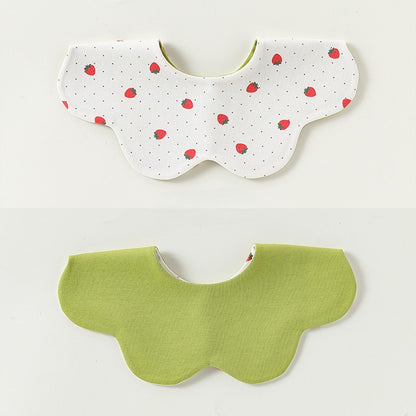 Adorable Simple Pattern Cotton Snap-on Flowers Shaped Bib, MyKids-USA®, Bibs, MyKids-USA - Size/Age - M (1-3Y) - Color - Ivory -  -  - TR2604212319-C.