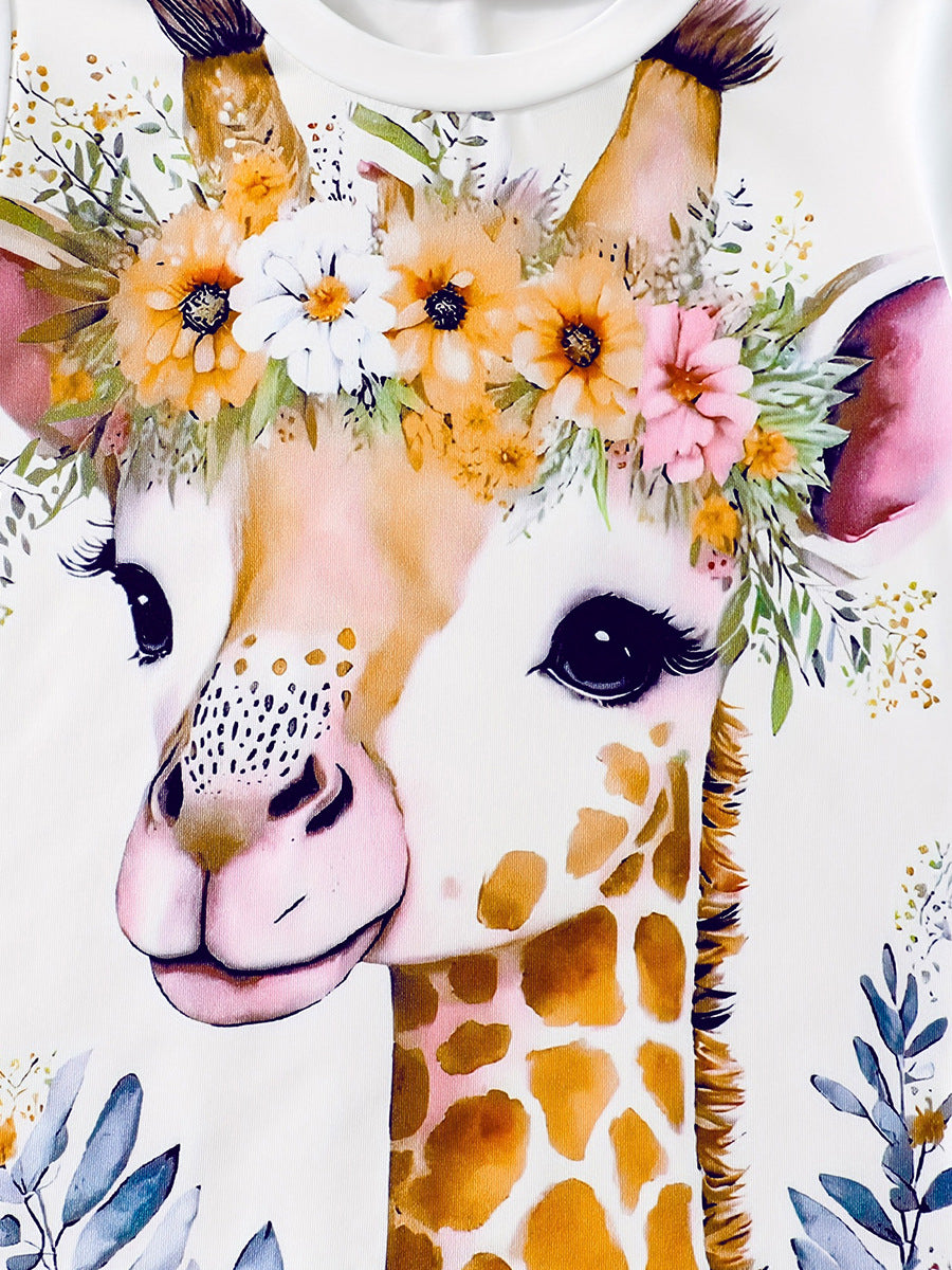 Arrival Summer Baby Kids Girls Short Sleeves Flowers and Animals Pattern T-shirt and Shorts Clothing Set, MyKids-USA®, Baby & Children's Outfits, MyKids-USA -  -  -  -  -  -  - .