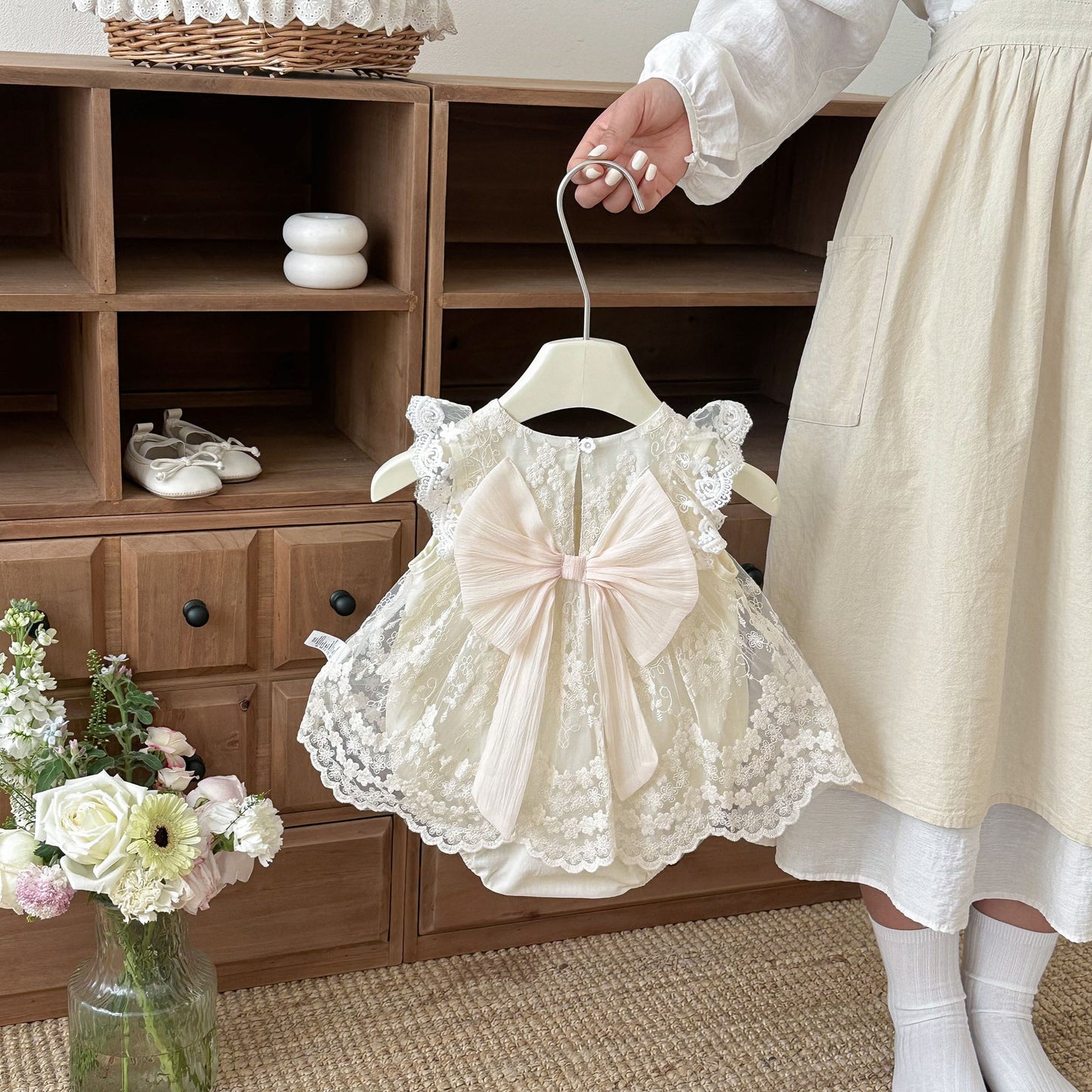 Arrival Summer Baby Kids Girls Fly Sleeves Floral Pattern Tulle Decorated Bodysuit, MyKids-USA®, Bodysuits, MyKids-USA -  -  -  -  -  -  - .