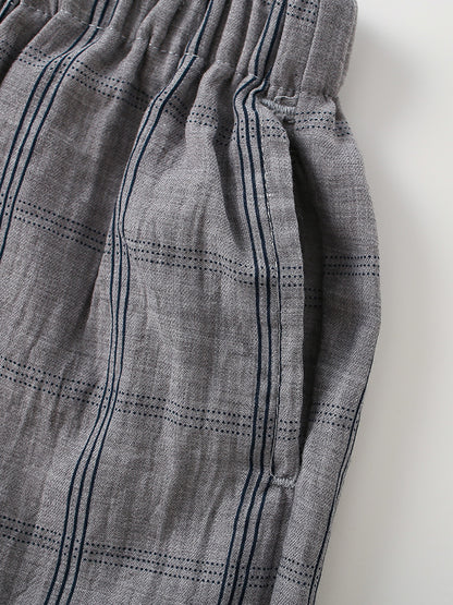 Arrival Summer Trendy Plaid Check Kids Sweatpants-Style Trousers