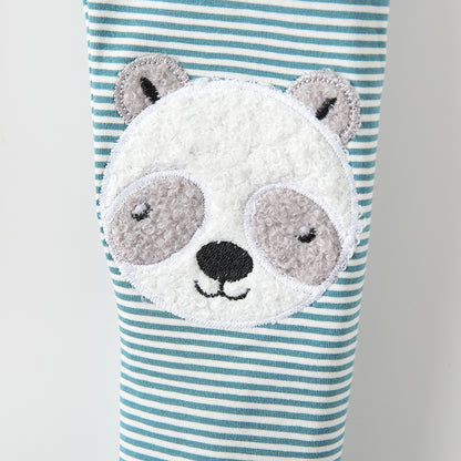 Autumn Arrival Baby Kids Girls Cartoon and Striped Pattern Cute Pants, MyKids-USA®, Trousers, MyKids-USA -  -  -  -  -  -  - 