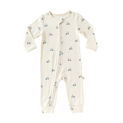 MyKids-USA® Autumn Arrival Baby Kids Unisex Long Sleeves Cartoon Pattern Zip-up Rompers